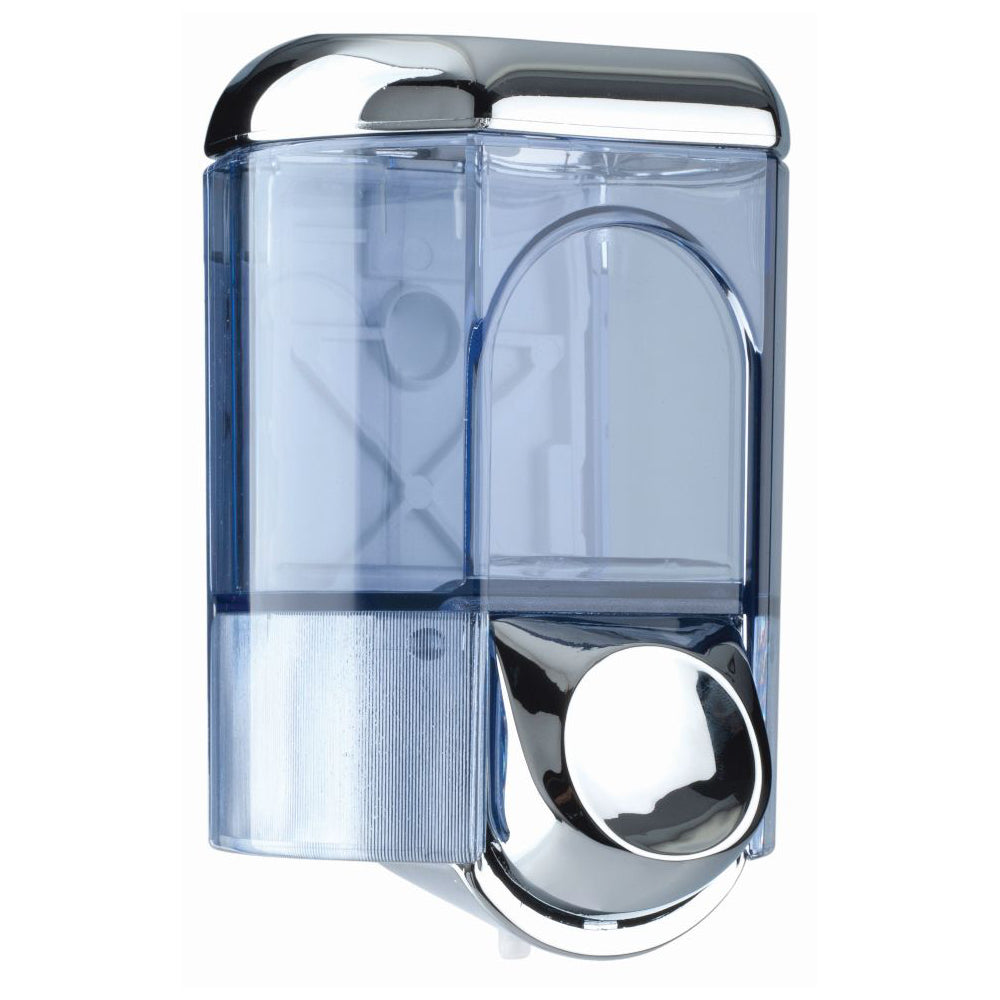 Soap Dispenser Chrome & Transparent 0.35L (12 Pack)