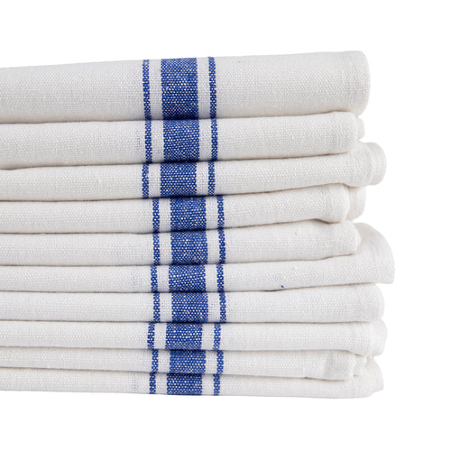 Glass Cloth Blue & White Wide Stripe (250 Pack)